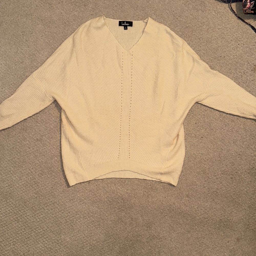 Lulus cream sweater size small